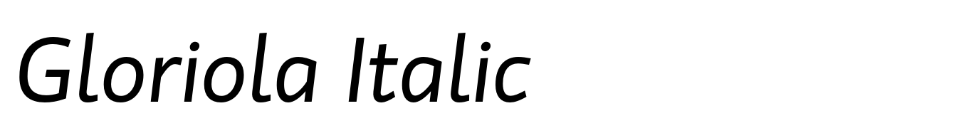 Gloriola Italic